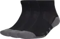 Носки Adidas ESSENTIALS CLIMACOOL QUARTER SOCKS 3P черно-серые (3 пары) JC6453