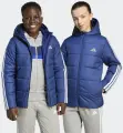 Куртка утепленная детская Adidas ESSENTIALS 3-STRIPES PADDED KIDS темно-сине-белая JL7403