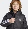 Куртка утепленная детская Adidas ESSENTIALS 3-STRIPES PADDED KIDS черно-белая JL7402