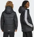 Куртка утепленная детская Adidas ESSENTIALS 3-STRIPES PADDED KIDS черно-белая JL7402