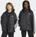 Куртка утепленная детская Adidas ESSENTIALS 3-STRIPES PADDED KIDS черно-белая JL7402