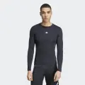Компресійна футболка з довгим рукавом Adidas TECHFIT чорна JP2944