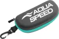 Чохол для окулярів для плавання Aqua Speed GOGGLE CASE чорно-бірюзовий 737-02