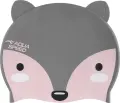 Шапочка для плавання дитяча Aqua Speed ZOO FOX сіро-світло-рожева 115-26