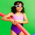 Купальник злитий дитячий Aqua Speed ​​EMILY фіолетово-салатово-бузковий 367-48