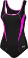 Купальник слитный женский Aqua Speed KATE черно-фуксиевый 413-19