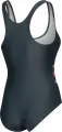 Купальник слитный женский Aqua Speed STELLA LADY темно-серо-розовый 299-33