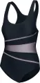 Купальник слитный женский Aqua Speed STELLA LADY черно-серый 299-15