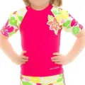 Футболка для плавання дитяча Aqua Speed ​​T-SHIRT FLOWER рожево-біла 374