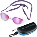 Окуляри для плавання з чохлом Aqua Speed ​​VORTEX MIRROR+CASE біло-рожево-фіолетові 230-59