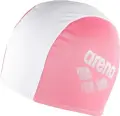 Шапочка для плавання дитяча Arena POLYESTER II JR коралово-біла 002468-910