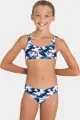 Купальник раздельный детский Arena TIE AND DYE BIKINI TOP бело-сине-розовый 006206-500