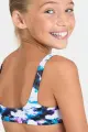 Купальник раздельный детский Arena TIE AND DYE BIKINI TOP бело-сине-розовый 006206-500