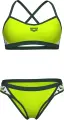 Купальник раздельный женский Arena ICONS BIKINI CROSS BACK SOLID лаймово-темно-зелено-белый 005037-660