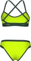 Купальник раздельный женский Arena ICONS BIKINI CROSS BACK SOLID лаймово-темно-зелено-белый 005037-660
