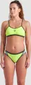 Купальник раздельный женский Arena ICONS BIKINI CROSS BACK SOLID лаймово-темно-зелено-белый 005037-660