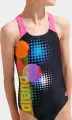 Купальник слитный детский Arena DOTS SWIMSUIT SWIM PRO BACK черно-розово-желтый 010745-559