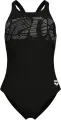 Купальник злитий дитячий Arena GRAPHIC SWIMSUIT V BACK чорно-білий 006680-501