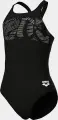 Купальник злитий дитячий Arena GRAPHIC SWIMSUIT V BACK чорно-білий 006680-501