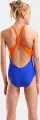 Купальник злитий дитячий Arena PAINTING SWIMSUIT V BACK синьо-оранжево-блакитний 010744-830