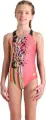 Купальник злитий дитячий Arena PALETTE SWIMSUIT SWIM PRO BACK коралово-чорний 007918-350