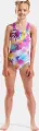 Купальник злитий дитячий Arena SPRAYING SWIMSUIT SWIM PRO BACK біло-рожево-блакитно-жовтий 010720-815