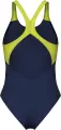 Купальник злитий жіночий Arena BREATH SWIMSUIT V BACK LB темно-синьо-жовто-зелено-синій 008330-760