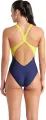 Купальник злитий жіночий Arena BREATH SWIMSUIT V BACK LB темно-синьо-жовто-зелено-синій 008330-760