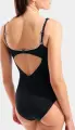 Купальник жіночий Arena CLIP BACK SWIMSUIT SOLID B чорно-білий 010651-510