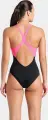 Купальник слитный женский Arena DREAMHLINE SWIMSUIT V BACK черно-розово-голубой 008328-500