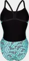 Купальник злитий жіночий Arena ESCAPE SWIMSUIT CHALLENGE BACK м'ятно-чорний 007739-580