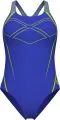 Купальник жіночий Arena GRAPHIC SWIMSUIT SWIM PRO BACK фіолетово-сіро-лаймовий 009024-850