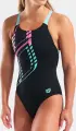 Купальник жіночий Arena GRAPHIC SWIMSUIT SWIM PRO L чорно-бірюзово-рожевий 010809-580