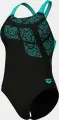Купальник злитий жіночий Arena KIKKO SWIMSUIT SWIM PRO BACK чорно-бірюзовий 010807-580