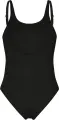 Купальник злитий жіночий Arena RIPPLES SWIMSUIT U BACK B чорно-червоно-синій 009500-590