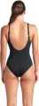 Купальник злитий жіночий Arena RIPPLES SWIMSUIT U BACK B чорно-червоно-синій 009500-590