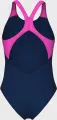 Купальник злитий жіночий Arena RIPPLES SWIMSUIT V BACK B темно-синьо-рожево-жовтий 009021-780