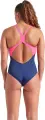 Купальник злитий жіночий Arena RIPPLES SWIMSUIT V BACK B темно-синьо-рожево-жовтий 009021-780