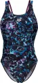 Купальник злитий жіночий Arena ROCKIN SWIMSUIT SWIM TECH чорно-синьо-фіолетовий 008159-889