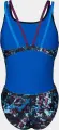 Купальник злитий жіночий Arena ROCKIN SWIMSUIT SWIM TECH чорно-синьо-фіолетовий 008159-889