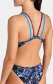 Купальник злитий жіночий Arena ROCKIN SWIMSUIT SWIM TECH чорно-синьо-фіолетовий 008159-889