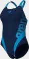 Купальник злитий жіночий Arena STRIPEFLO SWIMSUIT SWIM PRO BA темно-синьо-блакитний 011175-780