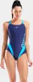 Купальник злитий жіночий Arena STRIPEFLO SWIMSUIT SWIM PRO BA темно-синьо-блакитний 011175-780