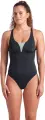 Купальник жіночий Arena SWIMSUIT CONTROL PRO SOLID чорно-сірий 009073-555