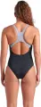 Купальник жіночий Arena SWIMSUIT CONTROL PRO SOLID чорно-сірий 009073-555