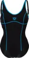 Купальник слитный женский Arena TANIA CLIP BACK SWIMSUIT ONE P черно-голубой 005974-580