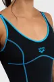 Купальник слитный женский Arena TANIA CLIP BACK SWIMSUIT ONE P черно-голубой 005974-580