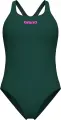Купальник слитный женский Arena TEAM SWIMSUIT SWIM PRO SOLID темно-зелено-розовый 004760-609