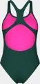 Купальник слитный женский Arena TEAM SWIMSUIT SWIM PRO SOLID темно-зелено-розовый 004760-609