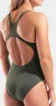 Купальник слитный женский Arena TEAM SWIMSUIT SWIM PRO SOLID темно-зелено-розовый 004760-609